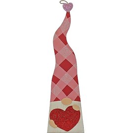 National Tree Company Valentine's Gnomes Porch Decoration, Pink, Valentine's Day Collection, 36 Inches