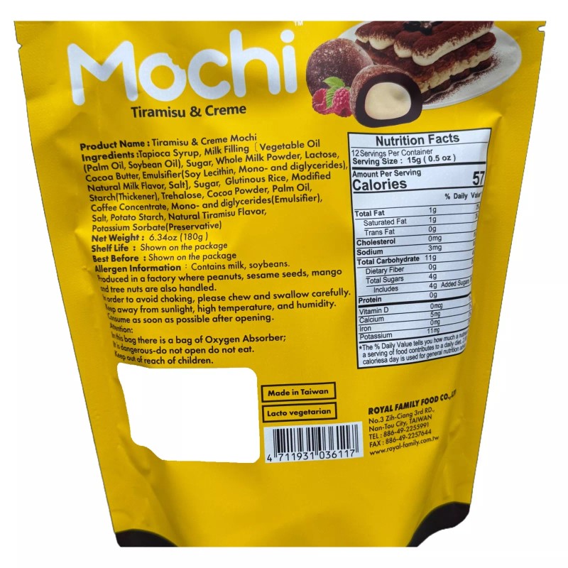 Royal Family Mochi – Matcha, Maple, Tiramasu or Strawberry (12