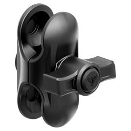 Tackform 2" Long Metal 20mm Ball and Socket Arm DuraLock 20 Series | Dual 20mm Sockets with Optional Anti-Theft Knob | Black