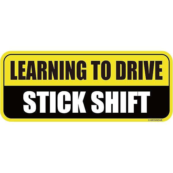 GEEKBEAR Learning to Drive Stick Shift Car Magnet - Colorful,