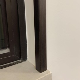 3 PCS 45" Wall Corner Protector Trim Borders for Wall Smoke Oak Wood Grain Wall Edge Strip Crown Molding Trim Door and Window Frames Mirror Trim Backsplash Tile Edge