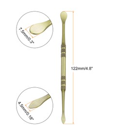 HARFINGTON 8 Pcs Wax Carving Tools 4.8" Double Ended Stainless Steel Wax & Clay Sculpting Wax Carvers Tools Modeling Spoon for Figures Clay Handmade Art Works, Blue Golden