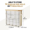 StorageWorks Toilet Paper Storage Basket with Lid, Slim Bathroom Organizer