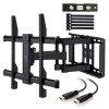 PERLESMITH TV Wall Mount Bracket Full Motion Dual Articulating Arm
