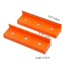 FarBoat 4" Bench Vise Block with 1 Pair Multifunctional nylon Jaw and Suitable for All Kinds of Vise with Magnetic Back Cover, Orange