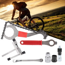 Kit de Extracción de Volante de Bicicleta, Juego de Herramientas de Cadena de Bicicleta de Acero Duradero para Bicicletas de Montaña, Llave 3 en 1, Extractor de (Desmontadores de