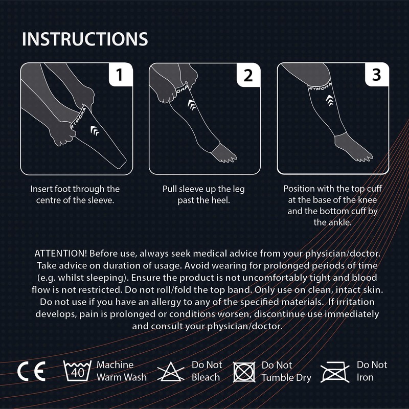 Rymora Calf Compression Sleeves Men Women Shin Splints Running (Pair)