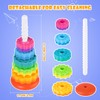 NiToy Spinning Stacking Toy for Kids, Rainbow Tower Dual-Color Spinning
