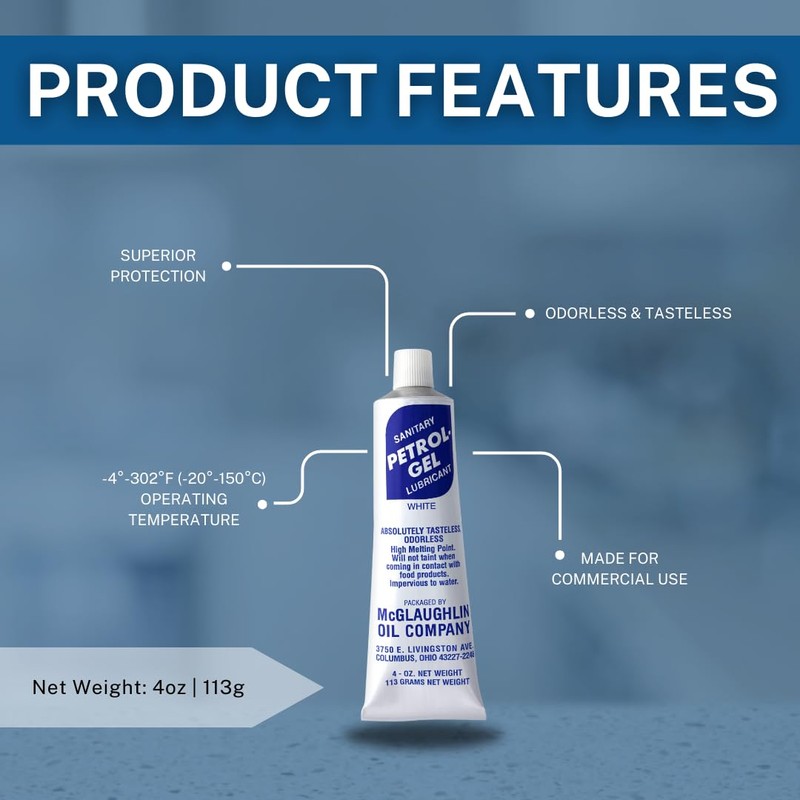 Petrol-Gel Food Grade Equipment Lubricant NSF - Premium Mineral Oil