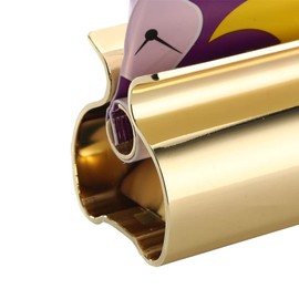 Toothpaste Squeezer 2 Pack - Metal Tube Squeezer Stainless Steel Tube Wringer UDQYQ Toothpaste seat Holder Stand (Gold)