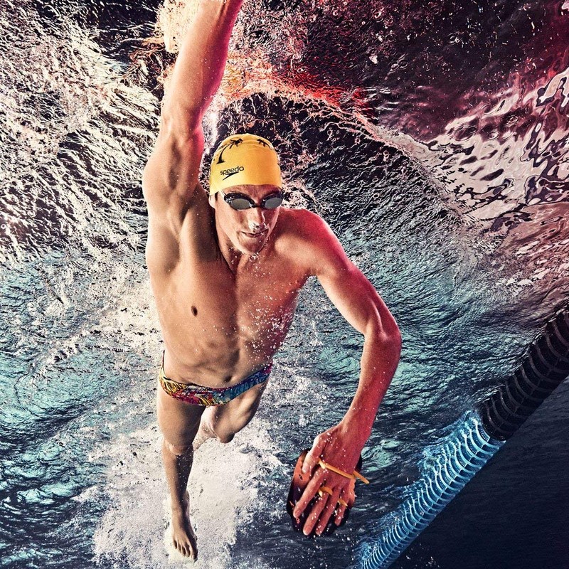 Speedo Unisex Swim Training Preflex Paddles,Yellow,Large