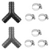 2Pcs Washing Machine Hose Connector - Y-Shaped Waste Pipe Splitter