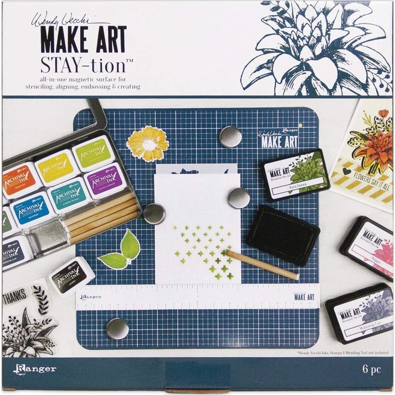 Wendy Vecchi Make Art Stay-Tion, Non-Stick 9"x9" Craft Sheet, 4