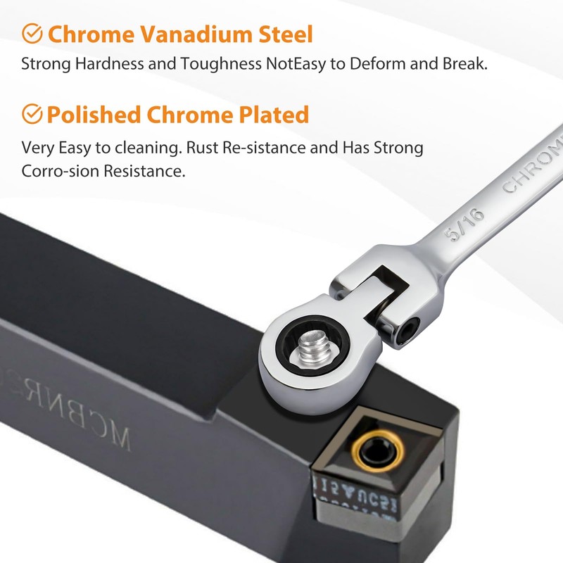 B4B BANG 4 BUCK 5/16 Wrench, Flex-Head Ratcheting Combination Wrench
