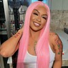 AFBeauty Pink Lace Front wigs for Women Peach Pink Synthetic