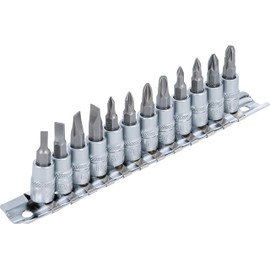 BGS 2163 | Bit Socket Set | 6.3 mm (1/4") Drive | Slot SL, Cross Slot PH, Cross Slot PZ | 12 pcs.