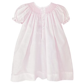 Petit Ami Baby Girls' Bishop Smocked Daydress, 9 Months, Pink