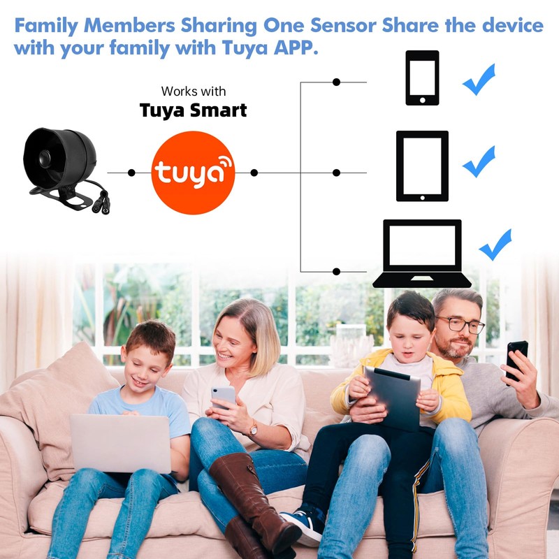 WIFI Alarm Home Security System,Wireless Burglar Alarm System with Loud