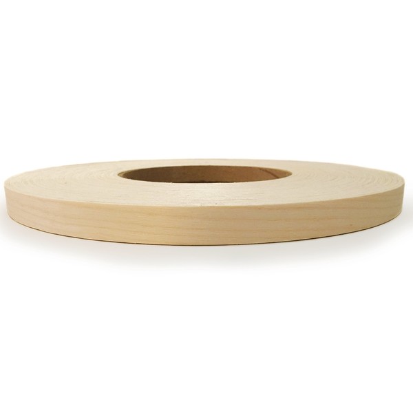 Edge Supply Maple 7/8" X 250' Roll Preglued, Wood Veneer Edge Banding, Iron on with Hot Melt Adhesive, Flexible Wood Tape Sanded to Perfection. Easy Application Wood Edging, Made in USA.