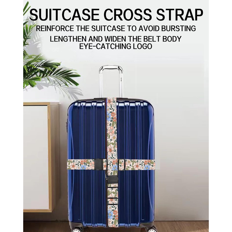 ASJHFDIR Luggage Straps for Suitcases, Adjustable Travel Belt, Durable Wide
