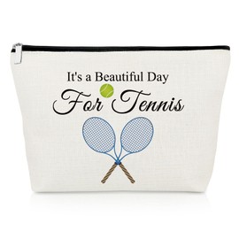 Tennis Lover Gift Tennis Team Gift Makeup Bag Inspirational Gift Tennis Gifts for Girls Cosmetic Bag Tennis Player Gifts for Women Christmas Graduation Gift for Tennis Friend Sister Travel Pouch