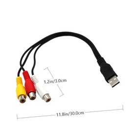 Tofficu 1Pair USB to Audio Cables Adapter Set for Home Theater Systems Female Connector Lightweight and Easy to Use for Tv and