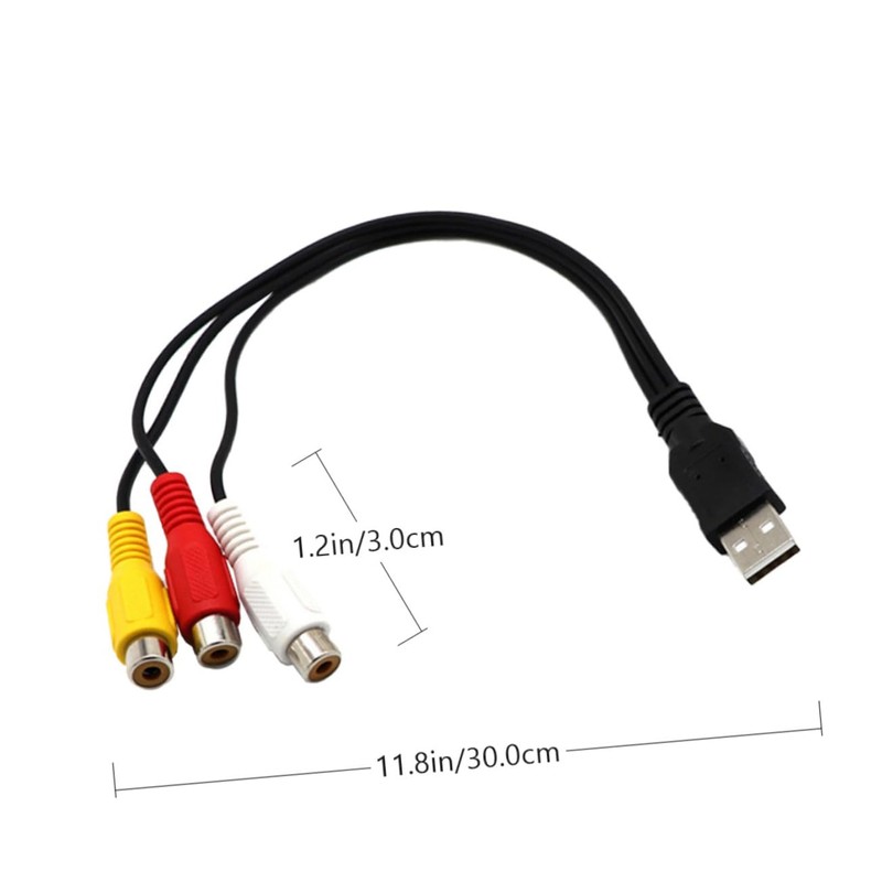 Tofficu 1Pair USB to Audio Cables Adapter Set for Home