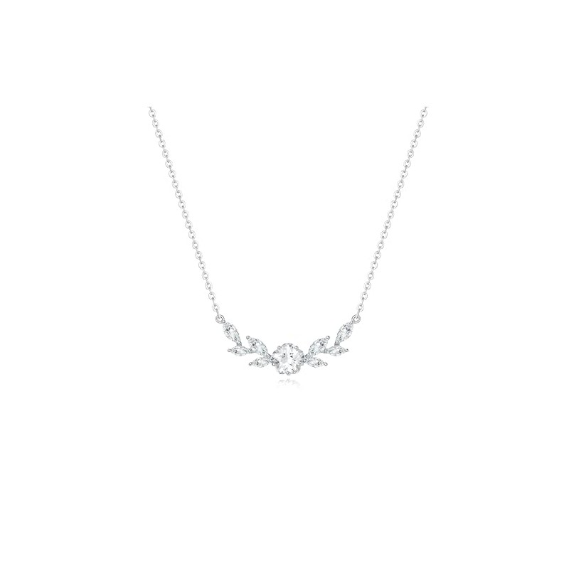 POSUR Gold CZ Necklaces for Women (CZ A, White Gold)