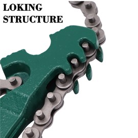 Jeemiter Heavy Duty Ratcheting Chain Wrench, 16 Inches Automotive Oil Fuel Filter Chain Wrench fits 1.5" to 8" Diameter Pliers Adjustable Removal Remover Tool