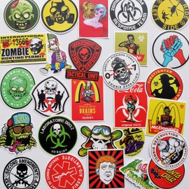 HiroKun 50Pcs Funny Zombie Stickers Prank Zomb decals for Construction Laborer Cool Bumper Stickers on Cars Dirt Bike Helmet Decal