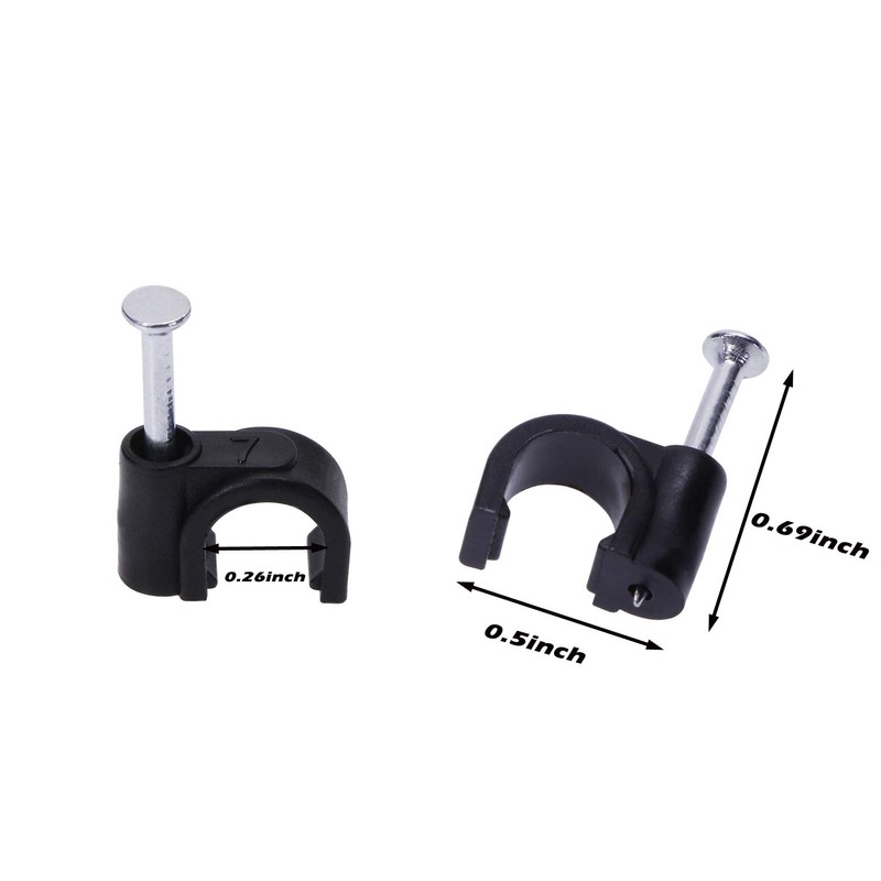 Mini Skater 7 mm PE Plastic Circle Cable Clip C