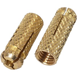 (Pack of 25) Brass Drop in Anchors 5/16" x 1-1/8" (M8 x 28 mm), Bolt Sleeve, Expansion Wall Dowels, Masonry Concrete Anchor