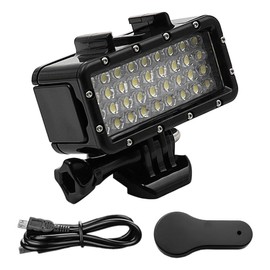 Tiardey Underwater Lighting Powerful Dimmable Waterproof LED Video Light 45M for Cameras