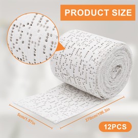 Plaster Bandages Set 12 Rolls Plaster Bandages for Crafts 5 x 270 cm Plaster Bandage Baby Belly Plaster Bandages Plaster Cloth for Plaster Cast Plaster Belly Bandage Plaster Bandages for Crafts