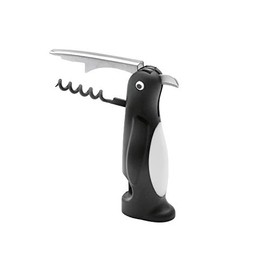 Weis Wine Waiter Corkscrew Penguin, Stainless Steel Black/Silver, 3.2 x 4.5 x 12 cm