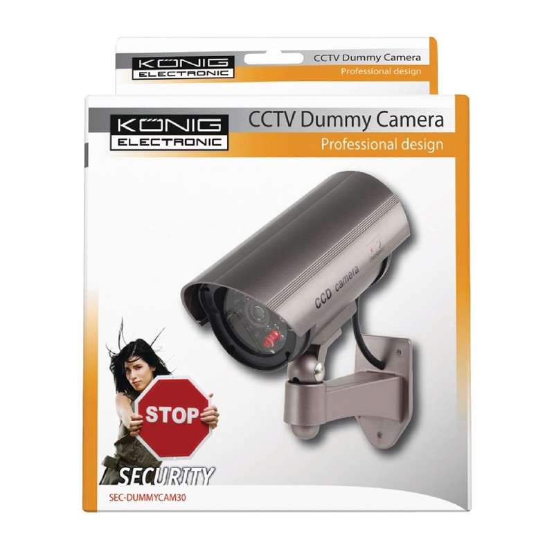 Konig Professional Dummy Outdoor Camera Flashing LED - Metalic Brown