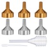 TIESOME Small Metal Funnels, 6 PCS Gold & Silver Mini