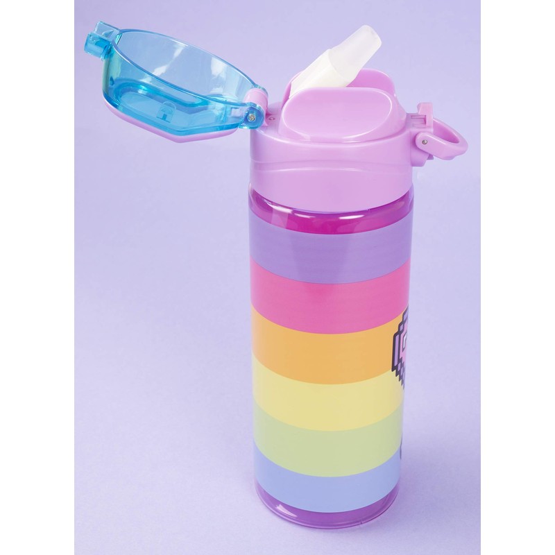 Fringoo - 600ml Kids Water Bottle with Straw & Fliptop