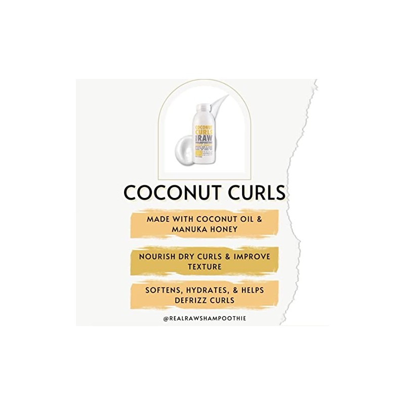 Real Raw Coconut Shampoo - Hydrate, Enhance, Define Curls -
