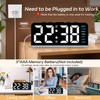 Necomi 【Upgrade】 6.8'' Digital Alarm Clock, LED Alarm Clock with