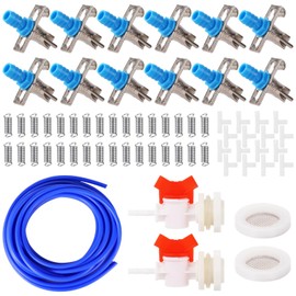 Automatic Rabbit Watering Kit - Including 5/16" Hose, 16 PCS Nipple Drinkers, Barb Fittings to G1/2" Thread Connectors, T-Fittings, Springs, and Gaskets, Automatic Rabbit Watering System