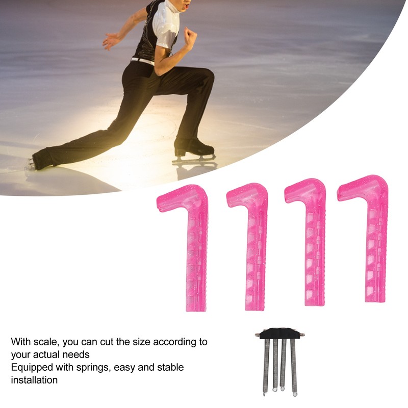 4pcs Ice Skate Guards Antiskid Soft Plastic Adjustable Hockey Skate