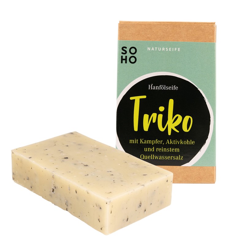 SOHO Naturkosmetik Face Soap "Jersey" with Activated Carbon • Solid