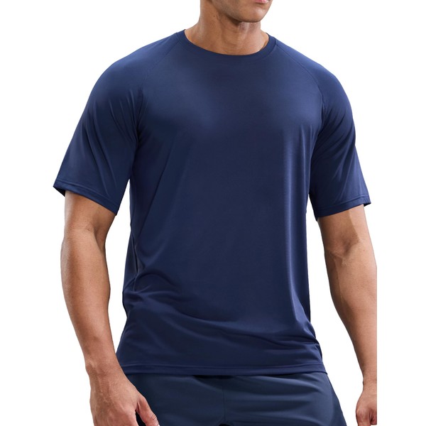 MIER Quick Dry Shirts for Men Workout Athletic Running Tee