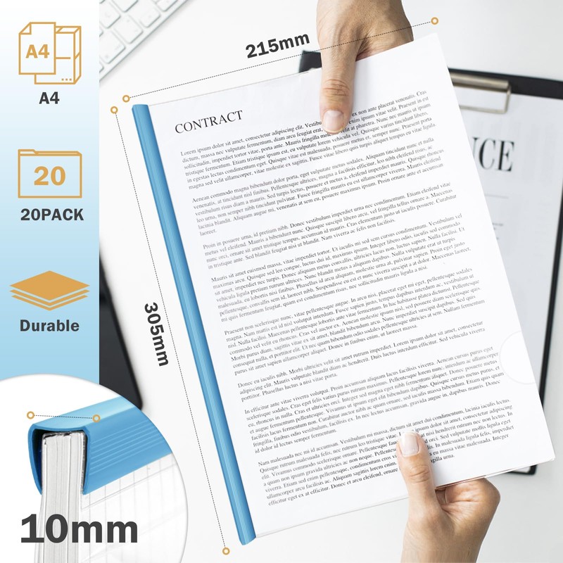 CC ODDHOME Pack of 20 Thermal Binding Covers A4, Spine