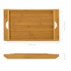 Chopping Board Kitchen Worktop Saver with Crumbs Collector Bamboo