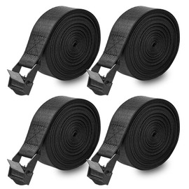 Newthinking 4 Pack Tie Down Straps, Heavy Duty Lashing Straps Tensioning Belts with Adjustable Cam Buckle for Car Luggage and Garden Tent Bundled Fixed, 2.5CM*4M