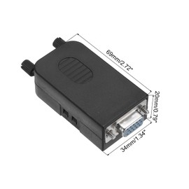 sourcing map D-sub Connector DB15 Female Socket 15-pin 3-Row Female Serial Port Terminal Breakout Block Adapter with Screw for Mechanical Equipment CNC Computers