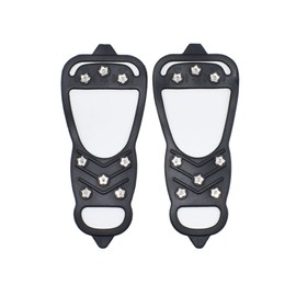 MARUFANG Foot Soles, Anti-Slip, Fall Prevention, Freeze Prevention, Snow, Climbing, Fishing, Rocks, 8 Claws, Lightweight, Ice Spikes, Soles, Easy to Put On and Take Off, Unisex (L)