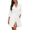 PrinStory Women Short Waffle Dressing Gowns Lightweight Robes Ladies Loungewear
